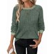 thumbnail image 2 of Camisas de Larga para Mujer, Suéteres, Conjuntos de Otoño, Bloques de Color, Ropa de Invierno, Elegantes, Informales, Suaves. Verde XXL, 2 of 7