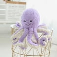 thumbnail image 5 of Purple18cmLindo pulpo sonriente de peluche de juguete suave relleno de algodón animales almohada gran cumpleaños Navidad, 5 of 5