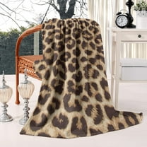 Flannel Fleece Leopard Print Throw Blanket for Adults - Soft & Lightweight Cheetah Blanket for Couch Bed & Sofa - Bed Blanket for All Seasons Sofa Room Christmas, - 50x60 inches Brown Leopard