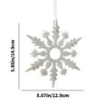 thumbnail image 3 of Luoshdecor Christmas Glitter Ornament ,White Holiday Butterfly Elk Star Hanging Decorations for Tree Wedding Party Ornaments 5.9 in, 3 of 7