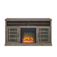 thumbnail image 5 of 58" Classic MDF & Glass Door Highboy Fireplace TV Stand - Gray Wash, 5 of 10