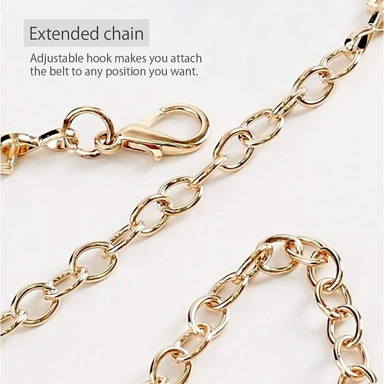  Gold Waist Chain Belts For Women Dresses Fashion CG GG CC  Double G O Ring Buckle Ladies Link Belly Body Hip Belt For Jeans Pants M