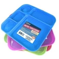 thumbnail image 3 of Cooking Concepts Divided Lunch Tray Bundle-Set of 4 Kids colorful dinner breakfast BPA free microwave dishwasher safe individual plates toddlers all ages, 3 of 3