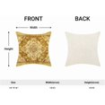 thumbnail image 5 of Boho Pillow Covers 18x18 Set of 2 Yellow Vintage Carpet Throw Pillow Covers Outdoor Decoration Retro Bohemian Rug Pattern Decorative Pillowcase Farmhouse Linen Cushion Cover for Sofa Couch, 5 of 5