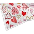 thumbnail image 5 of Valentine''s Day Throw Blanket, Love Hearts Pink Romantic Cozy Flannel Blankets and Throws, Sweet Lover Valentine Day Wedding Couch Sofa Bed Camping Travel Picnic Outdoor Blanket, 60X90IN, 5 of 5