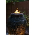 thumbnail image 3 of Aquascape Fire and Water Stacked Slate Urn Fountain Feature 58114, Gray, 3 of 4