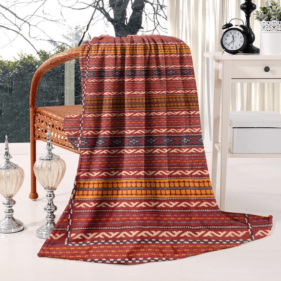 Southwestern Couch Blanket Pattern Throw Blanket- 50 x60 Warm & Cozy Lightweight Boho Blanket Ideal Bed Throw Blanket for Bed Couch Camping Outdoors