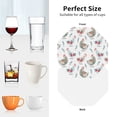 thumbnail image 6 of Lsque Funny Chicken Pattern 4" Drink Coasters Set of 4, PVC Leather Absorbent Coasters, Table Coaster Set Decorative Coffee Cup Coasters Housewarming Gift -Octagon, 6 of 6
