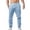 Light Blue, variant on HXWCHs Men's Summer Linen Pants Slim Fit Yoga Wear Grey L