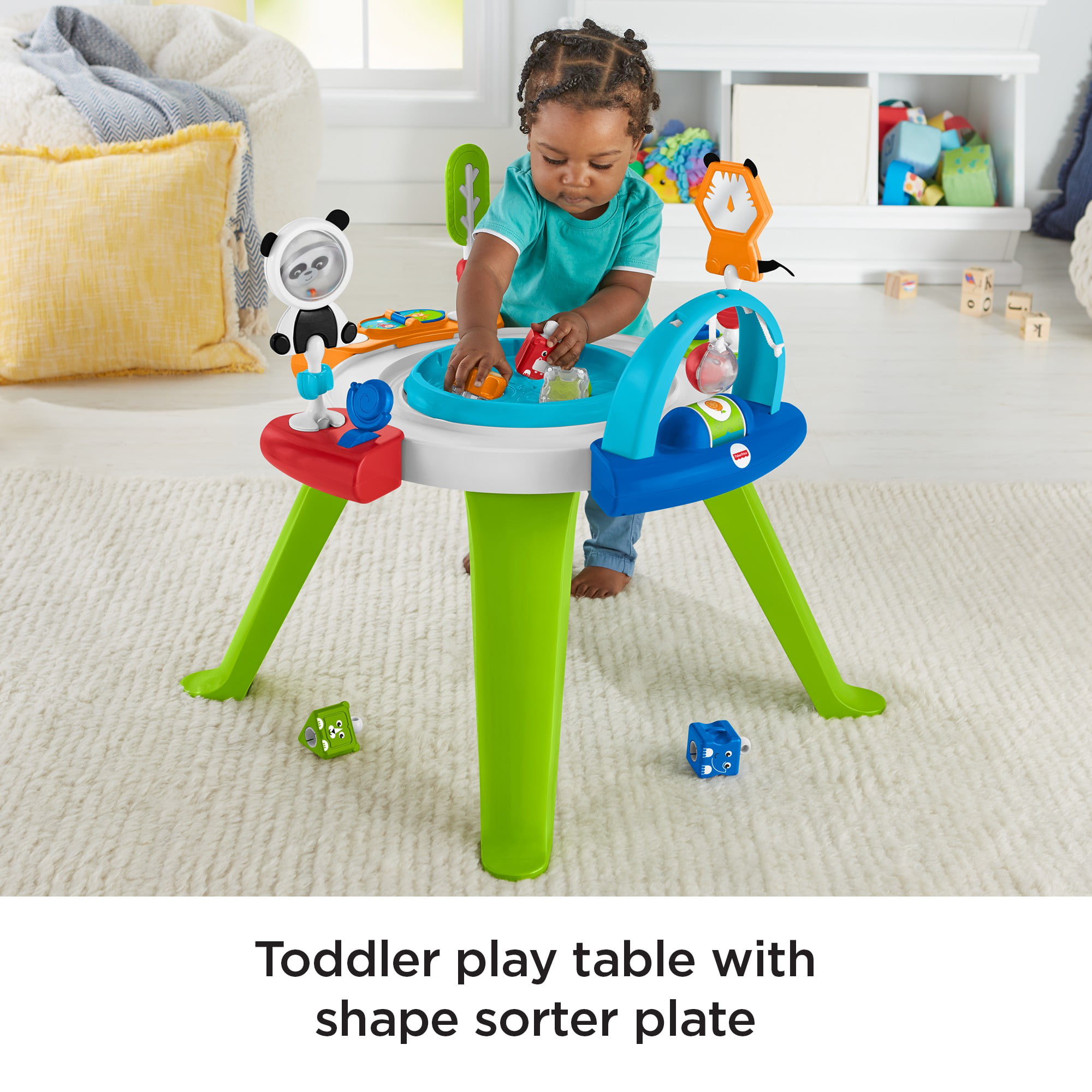 Infant to Toddler Toy Happy Dots Fisher-Price 3-in-1 Spin and Sort Activity Center 