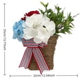 thumbnail image 3 of 4th of July Artificial Floral Wreath Flower Basket - Outdoor Hanging Red White Blue Flower Basket Garden Wall Decor for Courtyard Patio Independence Day Holiday Porch Scene Prop, 3 of 9