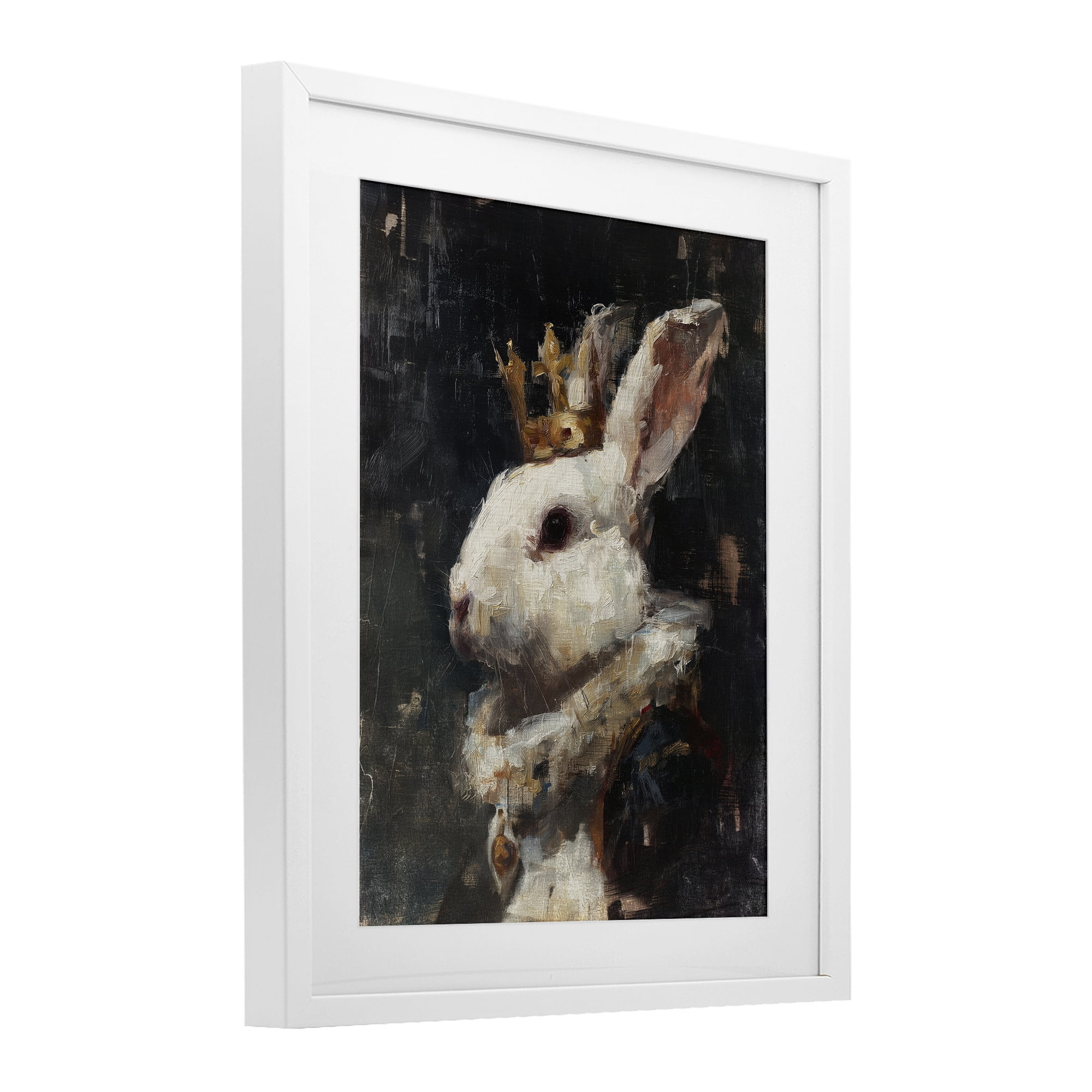 Stupell Industries Regal Monarch Rabbit White Framed Print Under Glass, design by Svetlana Aleynikova