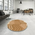 thumbnail image 3 of Ahgly Company Indoor Square Patterned Yellow Orange Area Rugs, 4' Square, 3 of 6