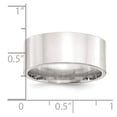 thumbnail image 3 of 925 Sterling Silver Polished Flat Band 9mm Comfort-Fit Flat Size 7 Band Ring Ring for Women and Men, 3 of 5