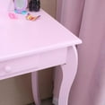 Ktaxon Kids Vanity Table Set, Princess Wooden Dressing Table and Chair