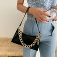 thumbnail image 3 of Fashion Joker ladies shoulder chain bag women's messenger bag - black, 3 of 5