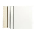 thumbnail image 3 of KINGART Stretched White Canvas 16" x 20", 100% Cotton, Gesso-Primed, 6-Pack, 3 of 5