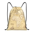 thumbnail image 1 of Xecao World Map Pattern Sports Drawstring Backpack - String Swim Gym Bag with Wet Proof Pocket for Women&Men-Medium, 1 of 6