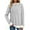 Light Gray, variant on MOSHU Color Block Sweaters for Women Crewneck Long Sleeves Fashion Tops Pullover Fall Lightweight Women Sweaters