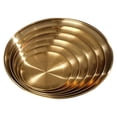 thumbnail image 4 of CNKOO Liquidation! Ensembles de Vaisselle Assiette en Acier Inoxydable 6 Tailles Assiettes en Métal Polies Résistantes Ensemble de Plats Ronds en Métal pour Maison Cuisine Plein Air Camping Collation Steak Pizza et Bbq Ensemble de 6 Plats, 4 of 6