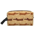 thumbnail image 2 of Uemuo Dachshund Dog Puppy Pattern Portable Toiletry Bags with Handle, Waterproof travel Make up Bags for Women, Large Capacity Travel Cosmetic Bags, 2 of 9