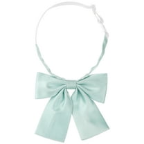 INSPIRE CHIC Womens Metallic Shiny Bow Ties Solid Color Square End Pre-tied Bow Ties for Uniform Mint Green One Size