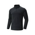 thumbnail image 2 of Blusas y camisas de manga larga con cuello redondo para hombre, color liso, con cremallera, forro polar, cuello alto, blusa de manga larga para hombre, blusa de poliéster, 2 of 3