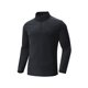 thumbnail image 2 of Blusas y camisas de manga larga con cuello redondo para hombre, color liso, con cremallera, forro polar, cuello alto, blusa de manga larga para hombre, blusa de poliéster, 2 of 3