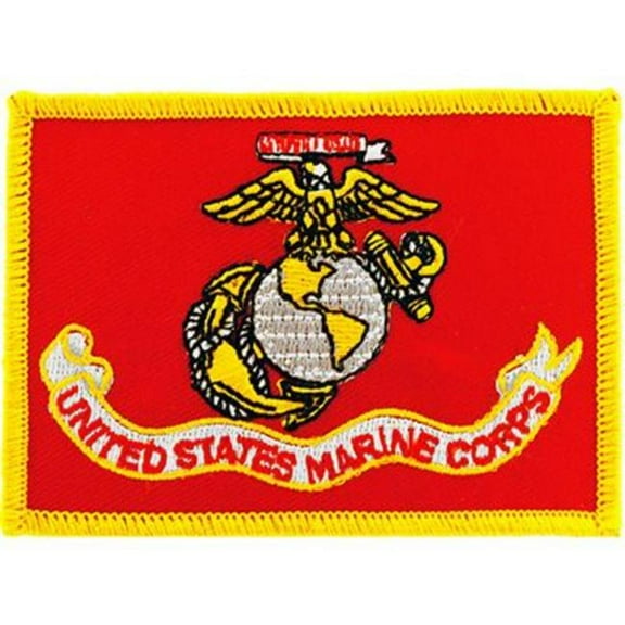 Eagle Emblems PM3805V Patch - USMC, Flag - Cloth Hook & Eye - 3.5 x 2.25 in.
