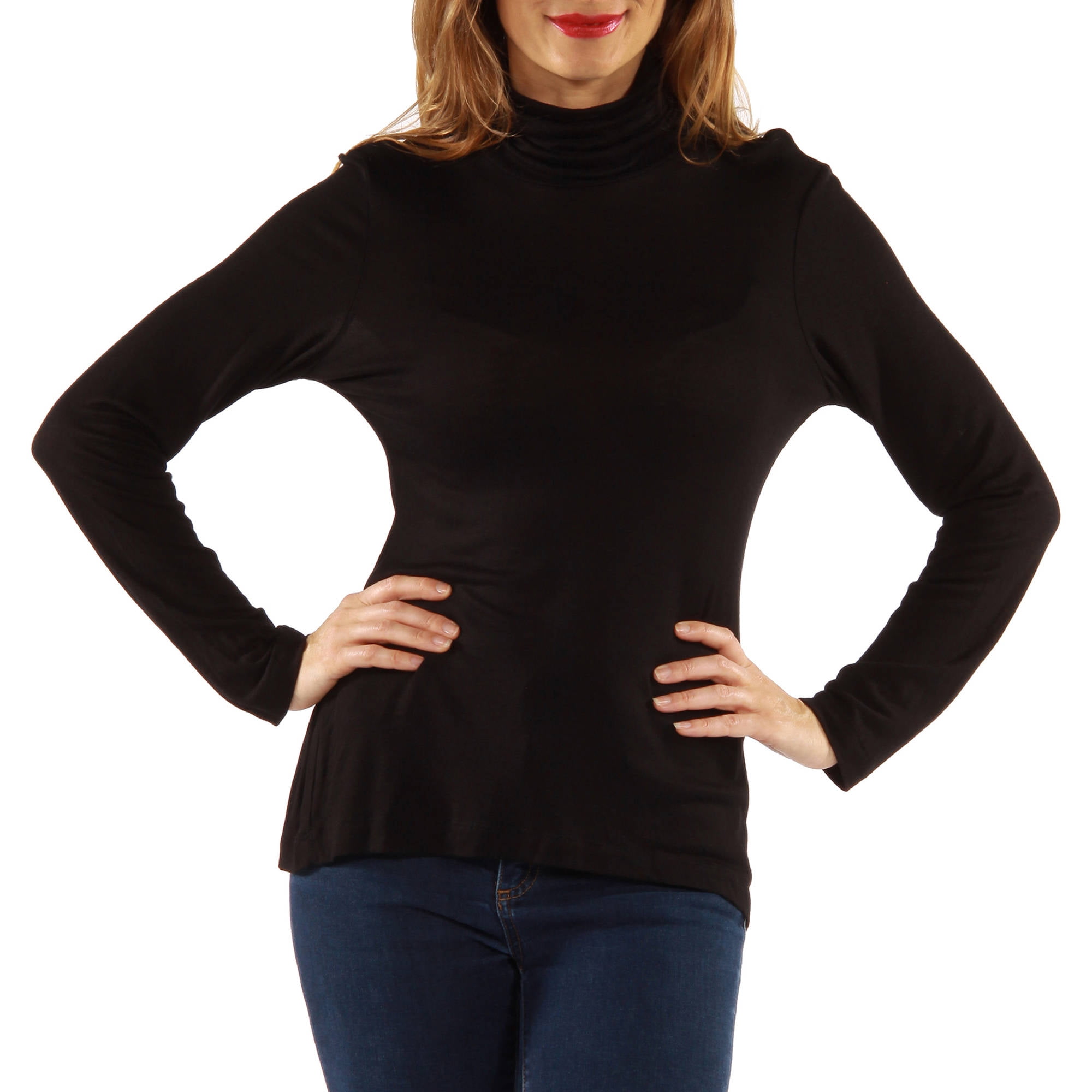 24/7 Comfort Apparel Women's Turtleneck Sweater - Walmart.com
