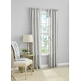 thumbnail image 6 of Mainstays Heathered Embroidered Sheer Curtain Panel Pair, Set of 2, Silver, 37"W x 84"L, 6 of 10
