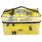 Seachoice Life Vest 4-Pack w/ Bag, Type II Personal Flotation Device, Yellow, Adult