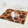 thumbnail image 2 of Halloween Black Pumpkins and Bats Blanket,Comfortable Soft Lamb Wool Throw Blanket,All Season,Warm Lightweight Blankets for Sofa Bed Couch Living Room Chair,30"x40", 2 of 4