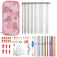 thumbnail image 3 of 11Pcs Stainless Steel Rod Needle Knitting Set Crochet Tool Accessories Crochet Organizer Sewing Tools Gift for Beginners, 3 of 6