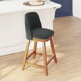 thumbnail image 3 of Flash Furniture Julia 24"H Transitional Counter Stool, Charcoal/Walnut, Set of 2, 3 of 13