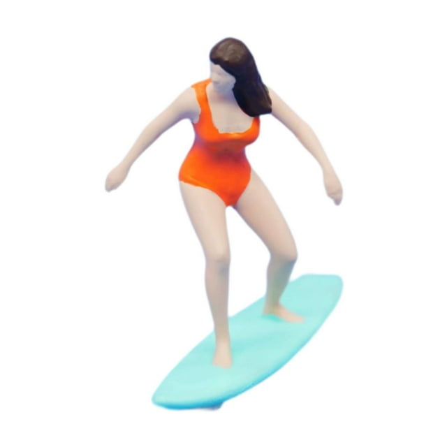 Figura de surf en miniatura a escala 1:64, decoración de escritorio para exteriores. Estilo F