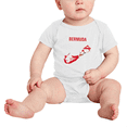 thumbnail image 2 of Bermuda Map Flag Cute Baby Jumpsuits Newborn Clothes (White, 18-24 Months), 2 of 5