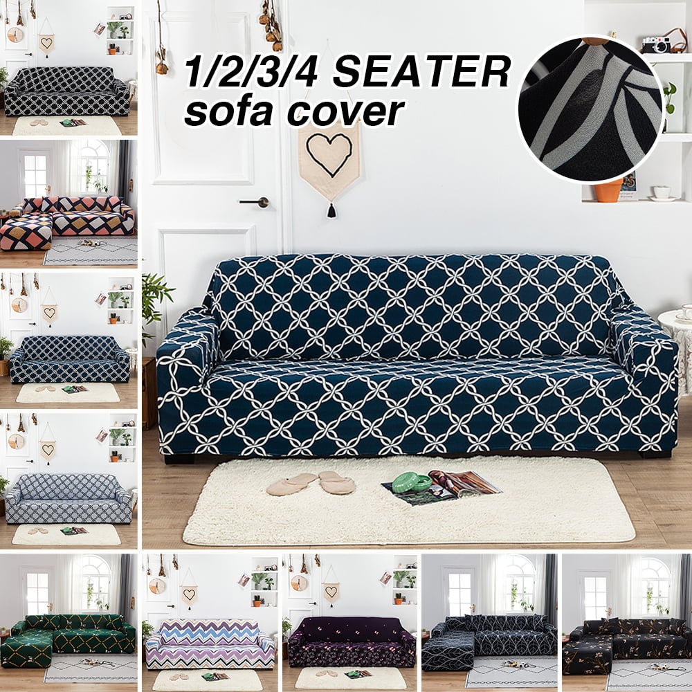 Printed Slipcover Sofa Covers Spandex Stretch Couch Cover Furniture Protector. 