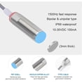 thumbnail image 3 of Magnetic Reed Switch Effect Proximity Sensor M12 16mm Distance NPN PNP SelfAdjust Normally Open(LHL1818NO), 3 of 5