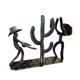 thumbnail image 1 of Estante de Botella de Vino Occidental Cactus Vaquero Vintage Metal Pantalla de Mesa, Titular Negro Decorativo para Cocina Y Encimera, Decoraciones de Bar para Espacios Y Regalos Temáticos para el Hoga, 1 of 7