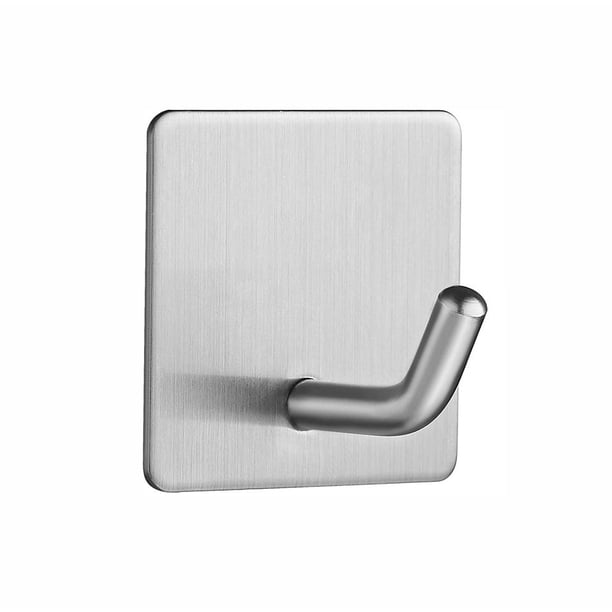 Ganchos adhesivos de 4 piezas, toallero de acero inoxidable montado en la pared para baño de cocina, toallero antioxidante e impermeable con adhesivo