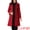 Dark Red, variant on DARING DIVA Women's Winter Trench Peter Pan Collar Single Breasted Long Pea Coat XS Cream White