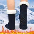 thumbnail image 6 of Men Slipper Fuzzy Grip Socks Fluffy Cozy Cabin Warm Winter Soft Thick Comfy Fleece Non Slip Home Socks, 6 of 6