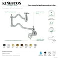thumbnail image 4 of Kingston Brass KS2101RKX Webb Wall Mount Pot Filler Faucet with Knurled Handle, Polished Chrome, 4 of 4