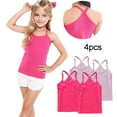 thumbnail image 2 of ZACPNCV 4 Pieces Girls Dance Tank Tops Racerback Camisole Undershirts Spaghetti Strap Camis Dance Clothes Tank Tops for Girl Pink 4-5 Years, 2 of 7