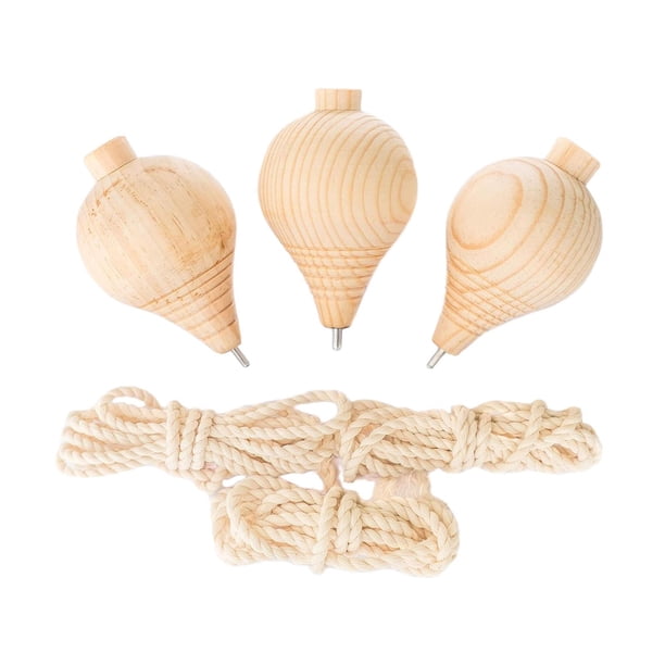 3 piezas de trompos de madera clásicos de punta resistente, artesanía, habilidades motoras, tapas de madera talladas para adultos, regalo para