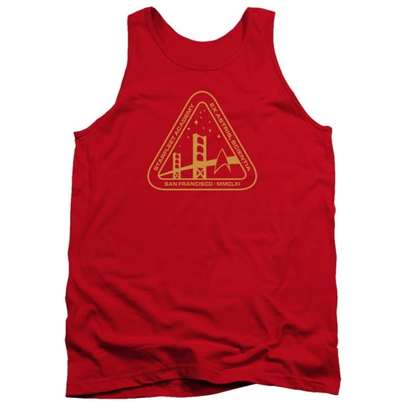 Star Trek Gold Academy Adult Tank Top Red