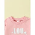 thumbnail image 4 of Wassery Kids Girl Boys Sweatshirt 6M 12M 2T 3T 4T 5T 6T Toddler Fall Clothes for Boys Girls Long Sleeve Crew Neck Letter Stars Print Pullover Tops, 4 of 8