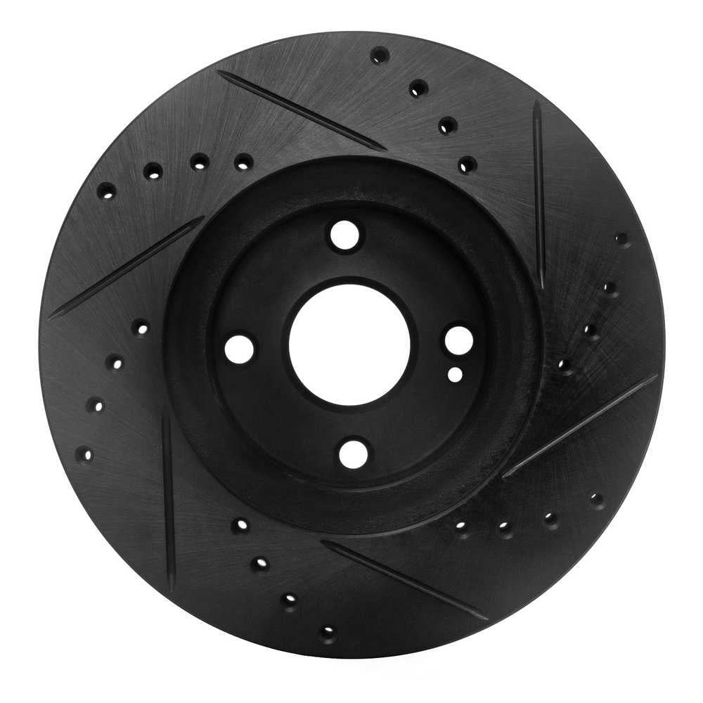 Dynamic Friction Company 633-80036L DFC Brake Rotor - Drilled And Slotted - Black