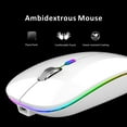 thumbnail image 6 of Uiosmuph Wireless Mouse LED Rechargeable Silent Computer Mouse with USB Receiver and Type C Adapter, 6 of 6